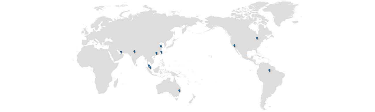 World Contacts Map